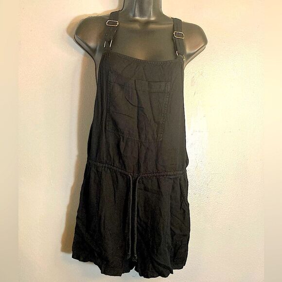 SO Pants - So Clothing black drawstring waist romper